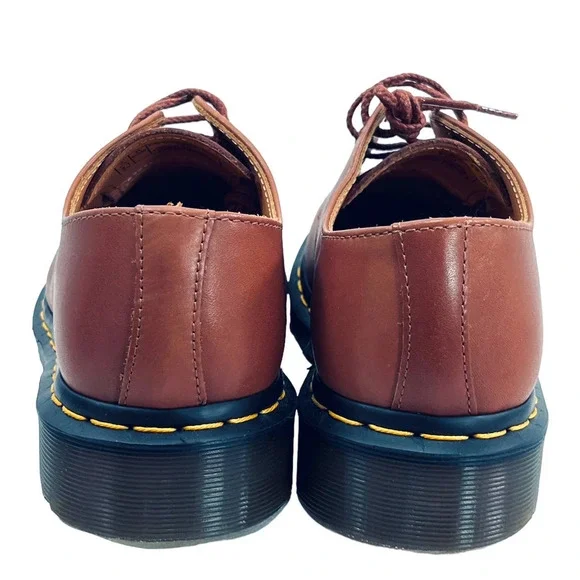 Dr. Martens NEW 1461 Carrara Leather Oxford Shoes in Saddle Tan Men's Size 8 - Picture 6 of 16